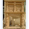 Decorative Large Classic marble Fireplace with Angel Statues design